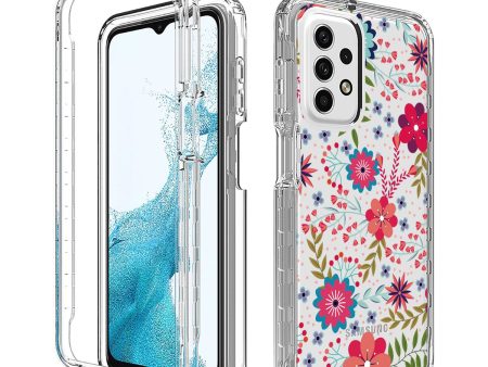 Shockproof Transparent Phone Case For Samsung Galaxy A23 5G (Global Version)   4G PC Frame + TPU Cover 2-in-1 Stylish Pattern Printing Back Cover Fashion