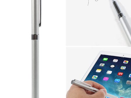 Silver Color Multi-functional Ballpoint & Stylus Pen for Capacitive Touch Screen Devices 14cm Discount