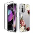 Transparent PC Frame + TPU Phone Case For Motorola Moto G 5G 2022, 2-in-1 Stylish Pattern Printing Cell Phone Protective Back Cover Cheap