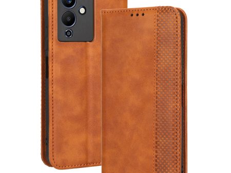 For Infinix Note 12 5G X671   Note 12 Pro 5G X671B Retro Texture Wallet Case PU Leather Imprinted Pattern Stand Magnetic Absorption Phone Cover For Cheap