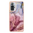 For Xiaomi Redmi Note 10 Pro 4G (Global)   Note 10 Pro 4G (India)   Note 10 Pro Max 4G YB IMD Series-16 Electroplated Marble Pattern Case Style E IMD 2.0mm TPU Shockproof Phone Cover For Sale