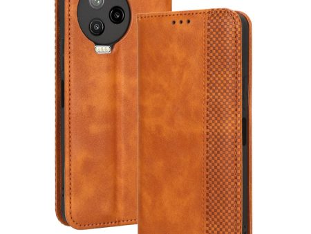 For Infinix Note 12 Pro 4G X676B   Note 12 (2023) 4G Retro Texture Well-protected PU Leather Wallet Stand Case Imprinted Pattern Auto Closing Magnetic Phone Cover Online now