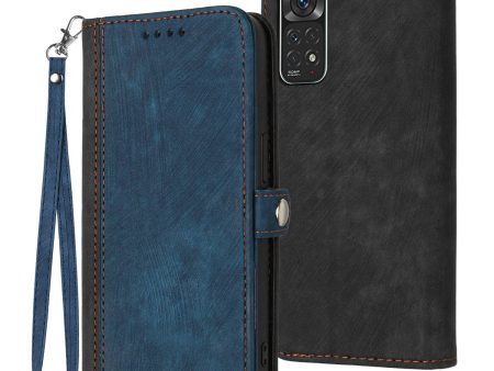 YX0020 For Xiaomi Redmi Note 11 4G (Qualcomm)   Note 11S 4G Phone Case, Bump Proof PU Leather Stand Function Dual Magnetic Clasp Flip Cover Shell with Strap Online