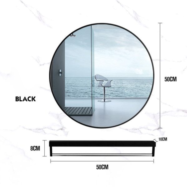 Anti-explosion Round No Drilling Bathroom HD Makeup Mirror Hot on Sale