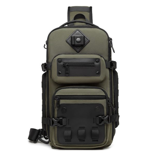 OZUKO 9585 Sling Chest Bag Large Capacity Outdoor Sports Tactical Waterproof Crossbody Shoulder Bag on Sale