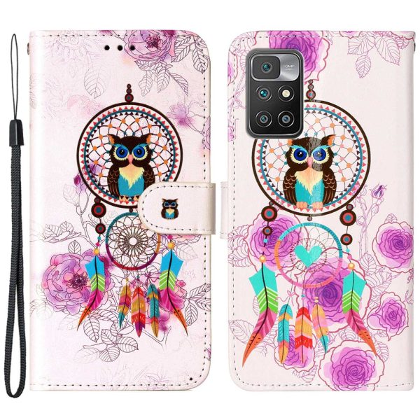 Pattern Embossed Shockproof Case for Xiaomi Redmi Note 11 4G (MediaTek)   Redmi 10 4G (2021)   Redmi 10 2022 4G   Redmi 10 Prime, PU Leather TPU Wallet Phone Case with Stand   Hand Strap on Sale