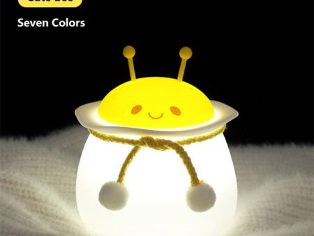 Cute Bunny Night Light USB Rechargeable 1200mAh Bedroom Lamp Voice-activated Silicone Light Online Sale