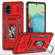 Armor Series for Samsung Galaxy A71 5G SM-A716 Kickstand Phone Case PC + TPU Impact-Resistant Protective Phone Protector with Slide Camera Cover For Sale