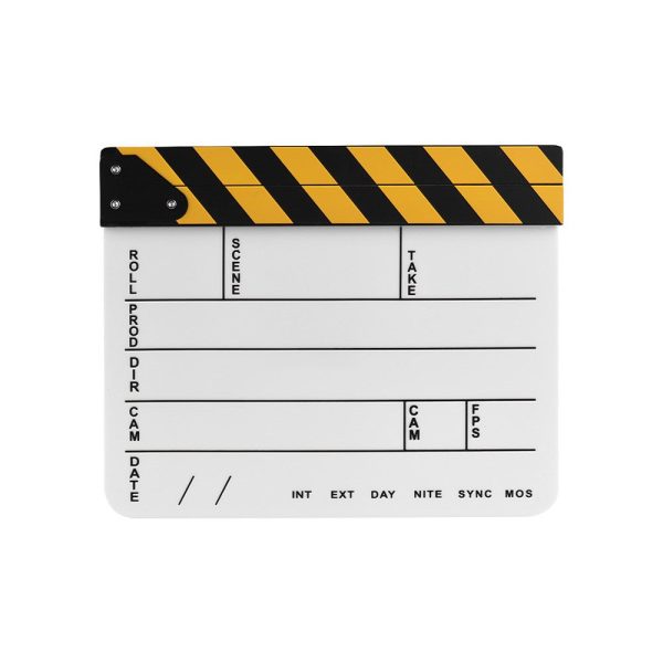 Dry Erase Acrylic Director Film Clapboard Movie TV Cut Action Scene Clapper Board Slate For Cheap