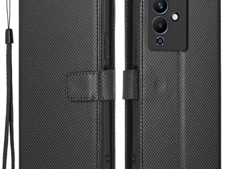 For Infinix Note 12 5G   Note 12 Pro 5G   X671   X671B Diamond Texture Magnetic Closure Phone Case Stand Wallet Shockproof Phone Cover with Strap For Discount