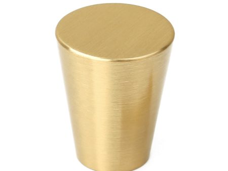 T2618 European Style Taper Shape Cabinet Knob Single Hole Solid Brass Cupboard Pull Handle Hot on Sale