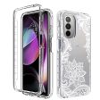 Transparent PC Frame + TPU Phone Case For Motorola Moto G 5G 2022, 2-in-1 Stylish Pattern Printing Cell Phone Protective Back Cover Cheap