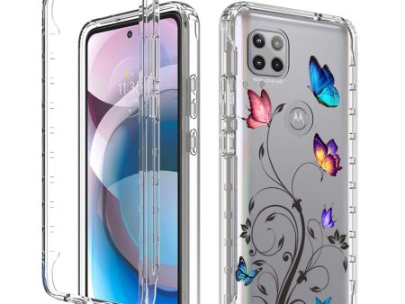 For Motorola One 5G Ace 2-in-1 Hybrid PC Frame + TPU Shockproof Cover Pattern Printing Clear Phone Case Hot on Sale