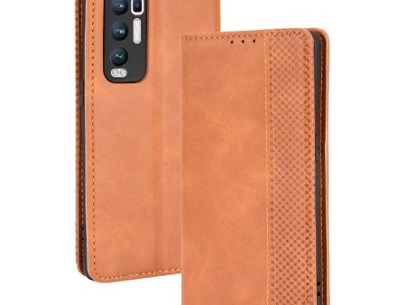 Vintage Style PU Leather Wallet Case for OPPO Reno5 Pro Plus Find X3 Neo Online Sale