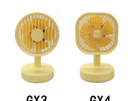 Small USB Desk Fan 1200mAh Rechargeable Battery Operated Personal Fan Table Fan for Home Office Bedroom Fashion