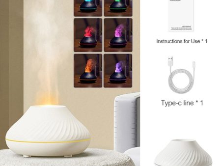 3D Flame Essential Oil Aroma Diffuser Air Humidifier Mist Maker Fogger with Colorful Light Online Sale