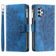 For Samsung Galaxy A13 4G   5G   A04s 4G (164.7 x 76.7 x 9.1 mm) Mandala Flower Imprinted PU Leather+TPU Phone Cover Stand with Multiple Card Slots Zipper Pocket Wallet Case Supply