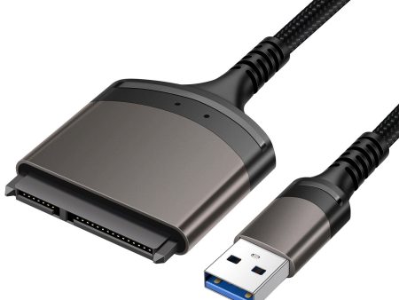 U3-077-SL 5Gbps USB 3.0 Type-A to SATA 22 Pin Adapter Cable for 2.5  Hard Disk Driver SSD (Total Length: 25cm) Online now