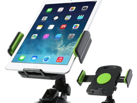 Green Universal 360 Degree Rotating Sucker Car Tablet Holder 7-11 inch Tablet Bracket on Sale