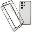 For Samsung Galaxy S22 Ultra 5G 360-Degree Protection Phone Case Double-Sided Tempered Glass + Magnetic Metal Frame Case with Lock Hot on Sale