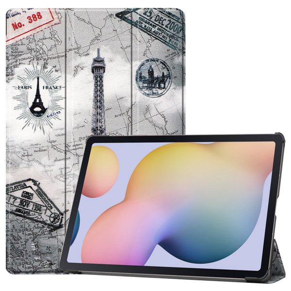 Pattern Printing PU Leather Tri-fold Stand Tablet Case for Samsung Galaxy Tab S7 Plus   S8+ 12.4  Discount