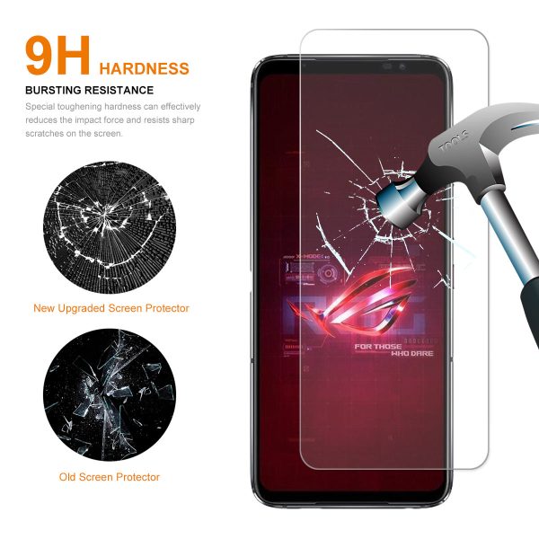 ENKAY HAT PRINCE 2Pcs   Pack for Asus ROG Phone 6 5G   6D 5G   6 Pro 5G 2.5D Arc Edge Tempered Glass Screen Protector 0.26mm 9H Full Glue HD Clear Film Sale