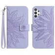 Anti-scratch Flip Phone Case For Samsung Galaxy A13 4G HT04 Imprinted Sunflower Stand PU Leather Skin-Touch Magnetic Wallet Cover with Strap Cheap