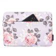 CANVASARTISAN H40-11 Shockproof Carrying Case for 14-inch Laptops Portable Storage Bag Rose Pattern Printed Sleeve Bag with Outer Pouch For Discount