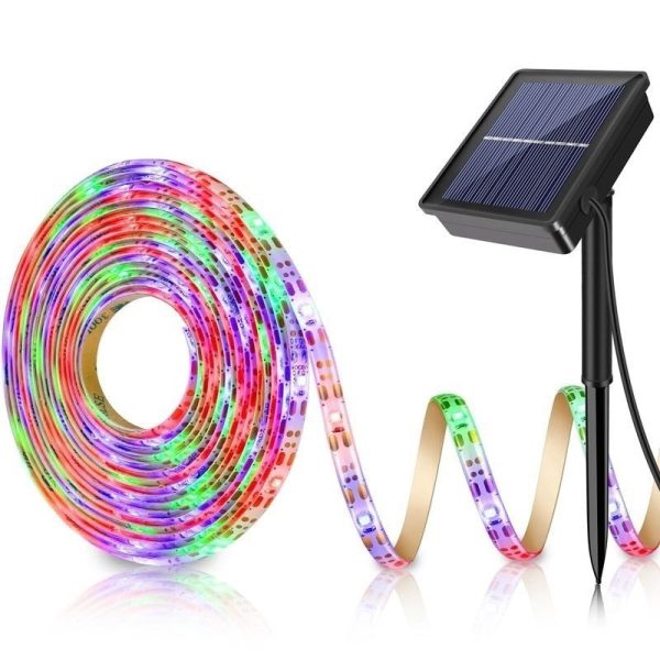 3m 5m Solar LED Strip Light Flexible Tape Outdoor Waterproof Garden Fence Lamp Light Online Hot Sale