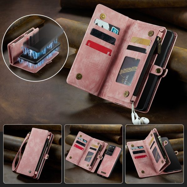 CASEME 008 Series Split Leather Cover for Samsung Galaxy S20 Ultra Wallet Phone Case Shockproof Folio Flip Cover Discount