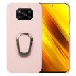 Phone Case with Ring Kickstand for Xiaomi Poco X3   X3 NFC   X3 Pro, Anti-scratch Genuine Leather Coated PC Smartphone Cover For Cheap