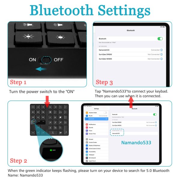 MC-533 Portable Slim Bluetooth Keypad for iPad Procreate APP, 35-Keys Drawing Keyboard One Hand Control Drawing Graphics Tablet Accessories for iOS, macOS For Cheap