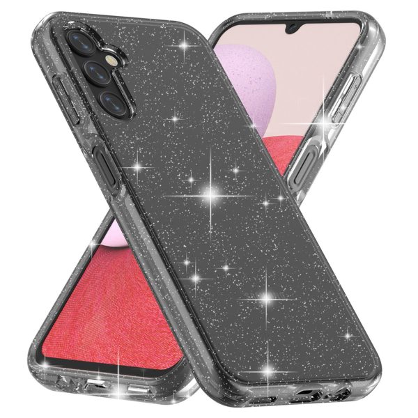 For Samsung Galaxy A14 5G Glittery Powder Soft TPU + Hard PC Protective Phone Case Shockproof Mobile Phone Back Cover Sale