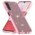 For Samsung Galaxy A14 5G Glittery Powder Soft TPU + Hard PC Protective Phone Case Shockproof Mobile Phone Back Cover Sale