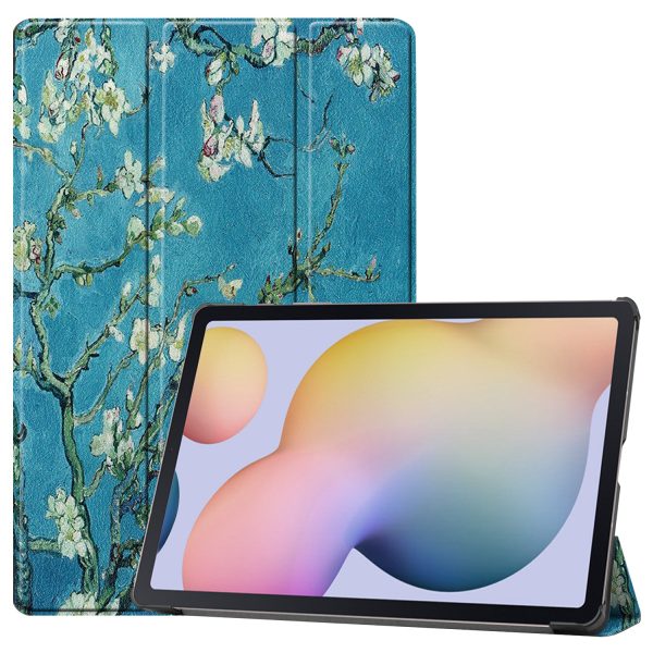 Pattern Printing PU Leather Tri-fold Stand Tablet Case for Samsung Galaxy Tab S7 Plus   S8+ 12.4  Discount