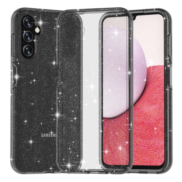 For Samsung Galaxy A14 5G Glittery Powder Soft TPU + Hard PC Protective Phone Case Shockproof Mobile Phone Back Cover Sale