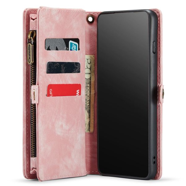 CASEME 008 Series for Samsung Galaxy S10 Plus Split Leather Flip Zipper Wallet Case Detachable 2-in-1 Multi-functional Stand Phone Cover For Sale