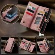 CASEME 008 Series for Samsung Galaxy S10 Plus Split Leather Flip Zipper Wallet Case Detachable 2-in-1 Multi-functional Stand Phone Cover For Sale