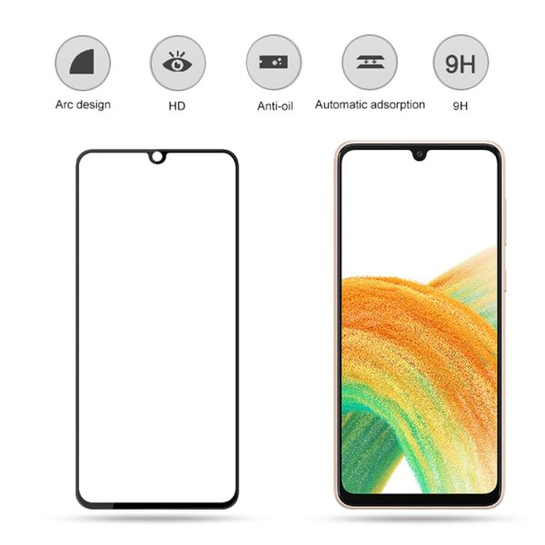 MOCOLO HD Clear Full Covering Full Glue Silk Printing Tempered Glass Screen Film for Samsung Galaxy A33 5G Online Hot Sale