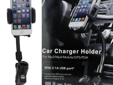 F22+C47 Universal Dual USB Car Charger Cradle Mount Holder for iPhone 5 4S   Samsung i9300 Galaxy S3 Online Sale