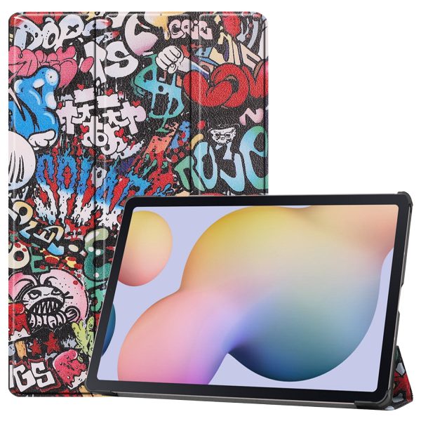 Pattern Printing PU Leather Tri-fold Stand Tablet Case for Samsung Galaxy Tab S7 Plus   S8+ 12.4  Discount