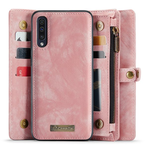 CASEME 008 Series for Samsung Galaxy A50   A50s   A30s Split Leather Phone Case 2-in-1 Detachable Zipper Wallet Stand Cover For Discount