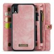 CASEME 008 Series Protective Cover for iPhone XR 6.1 inch, 2-in-1 Multi-slot Wallet Vintage Split Leather Case Hot on Sale