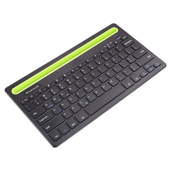 RK-908 Mobile Phone Tablet Universal Keyboard 87-Keys Mini Bluetooth Keyboard with Slot for iPad Portable Wireless Keyboard Support Dual Channel Cheap