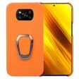 Phone Case with Ring Kickstand for Xiaomi Poco X3   X3 NFC   X3 Pro, Anti-scratch Genuine Leather Coated PC Smartphone Cover For Cheap