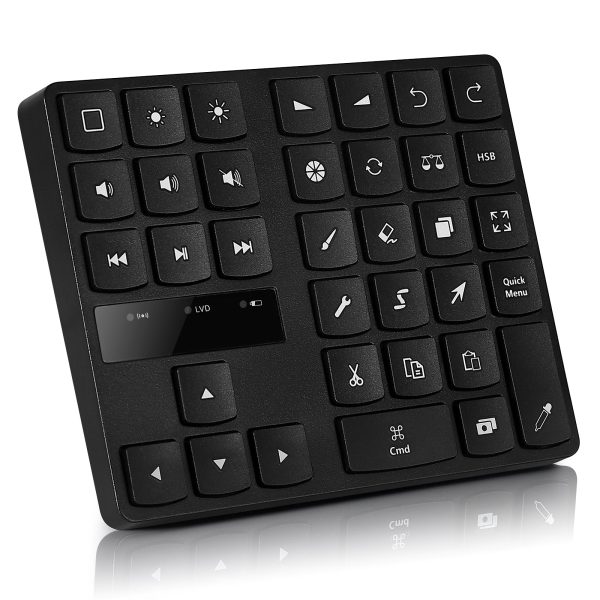 MC-533 Portable Slim Bluetooth Keypad for iPad Procreate APP, 35-Keys Drawing Keyboard One Hand Control Drawing Graphics Tablet Accessories for iOS, macOS For Cheap