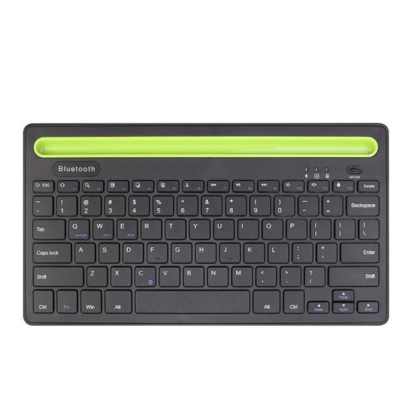 RK-908 Mobile Phone Tablet Universal Keyboard 87-Keys Mini Bluetooth Keyboard with Slot for iPad Portable Wireless Keyboard Support Dual Channel Cheap