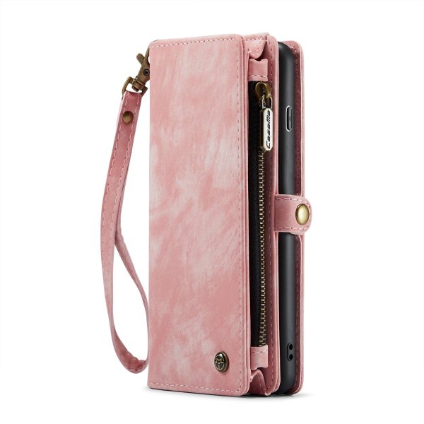 CASEME 008 Series for Samsung Galaxy S10 Plus Split Leather Flip Zipper Wallet Case Detachable 2-in-1 Multi-functional Stand Phone Cover For Sale