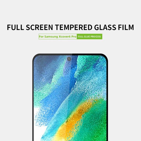 PINWUYO JK Tempered Glass Film Series-2 for Samsung Galaxy Xcover6 Pro 5G Full Glue Shatter-proof HD Clear Full Screen Protector Supply