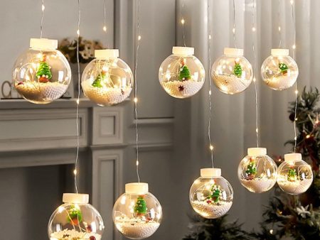 LED Curtain String Lights Christmas Wishing Ball Window Fairy Light String for Wedding Holiday Decoration Supply